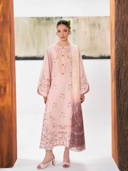 Blush Pink Luxury Pret with Ornamental Printed Dupatta
