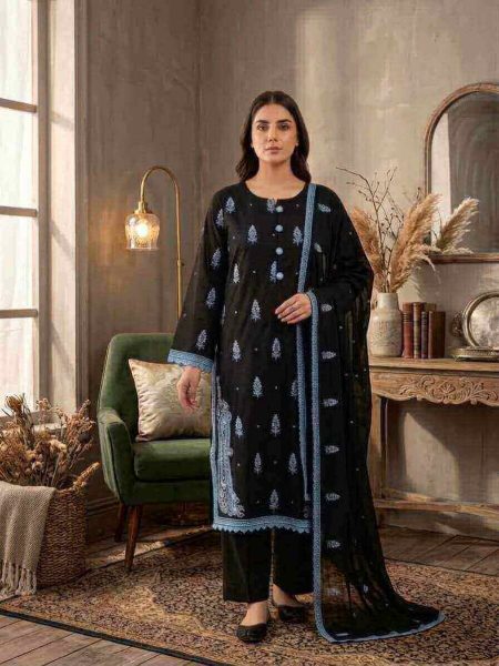 3-Piece Embroidered Suits